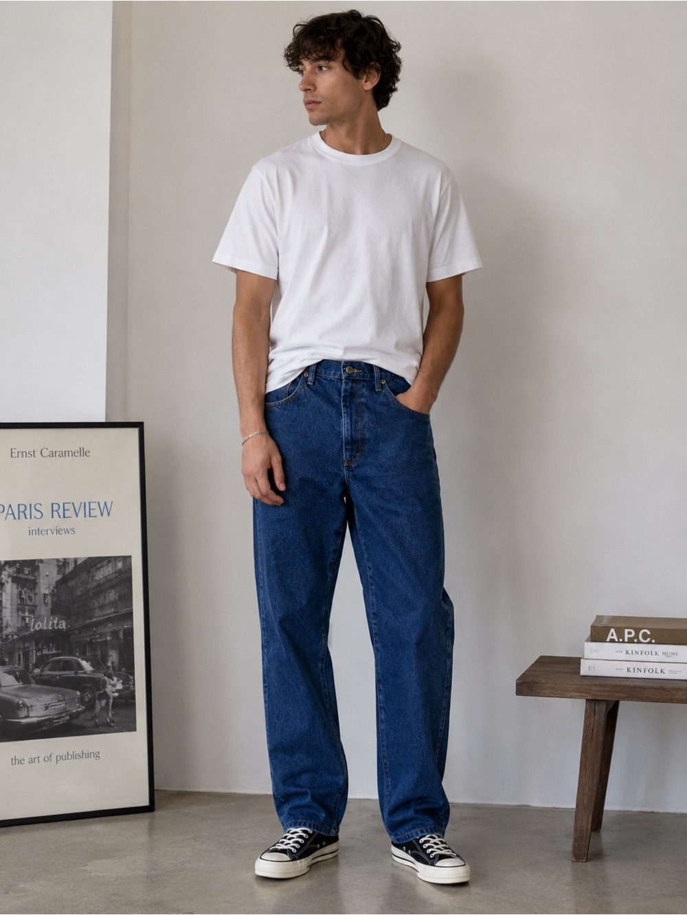 Rustler Men's Vintage 100% Cotton 90s Straight Blue Jeans Size 34 32 Streetwear